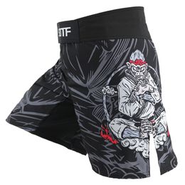 Heren Shorts Boxing Shorts Kleding Mma Muay Thai Kickboxing Fight Suotf Muaythai Men Santa Emma Soft Sun Wukong Monkey mma shorts 230607