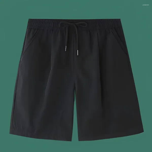 Pantalones cortos para hombres playa playa diaria pantalones deportivos pantalones de chándal 1pcs elástico m-5xl color sólido spandex macho