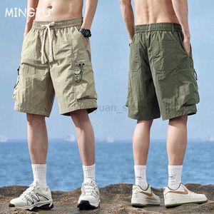 Mentes de shorts pour hommes vêtements nouveaux shorts d'été pantalon masculin cargo travail mince streetwear streetwear joggers knee plage court pantalon mâle grande taille m-4xl 240419 240419