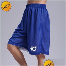 Heren shorts -merk KD Bermudas Ball Game zomer losse dunne dubbelzijdige knielengte elastische taille korte heren oefening schip deliv dhlvz