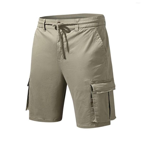 Pantalones cortos para Hombre, marca de tendencia, estampado de letras Cargo, bolsillo, moda de verano, informal, recto, para Hombre