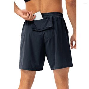 Short pour hommes, respirant, ample, en Polyester, pour entraînement, athlétique, de haute qualité, uni, au-dessus du genou, pantalon décontracté avec cordon de serrage