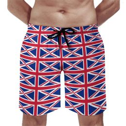 Shorts pour hommes, planche de drapeaux britanniques, drapeau Vintage d'été, pantalons courts mignons, sport, Fitness, séchage rapide, maillot de bain