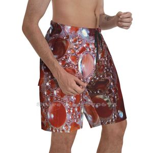 Shorts pour hommes bulles en profondeur mode cercles de plage orange pêche tailles claires textureshommes