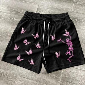 Shorts pour hommes Butterfly Skeleton 3D Imprimer Y2K Sports pour l'été Hommes Femmes Séchage rapide Mesh Casual Board Gym Pantalon court Pantalon de survêtement