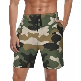 Shorts pour hommes Camouflage Board Summer Fashon Cool Green Pantalons courts élégants Hommes Sports Fitness Séchage rapide Custom DIY Maillots de bain