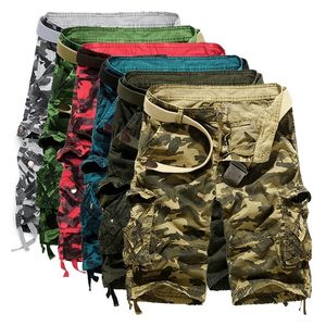 Men de shorts de camouflage Camouflage Mentiers Ments Summer Coton Coton Military Camo Workout Bermuda Shorts pour Menwithout Belt