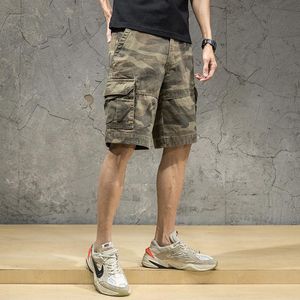 Heren shorts camouflage cargo heren sweatshorts zweetbroek man mode merk puur katoen trendy sport piraat losse casual broek