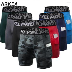 Pantalones cortos para hombre, ropa deportiva De compresión De camuflaje, mallas De entrenamiento, mallas deportivas para gimnasio, ropa De Academia, pantalones para correr para hombres