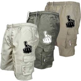 Shorts pour hommes camouflage Sauthoueurs lâches et décontractées Shorts d'été de grande taille avec plusieurs poches Pantalons pour hommes à cinq points J240426