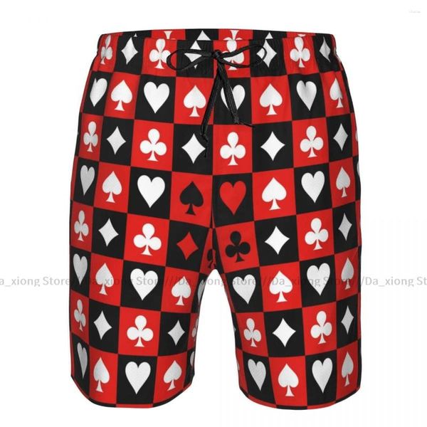 Short pour hommes costume de carte échiquier séchage rapide natation pour hommes maillots de bain maillot de bain tronc maillot de bain vêtements de plage