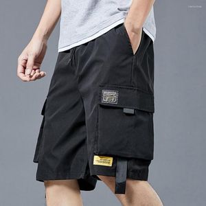 Heren shorts lading losse type zomerband decor midden taille trekstrek rekbaar