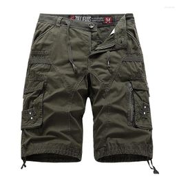 Shorts pour hommes Cargo Hommes Été En plein air Militaire Tactique Mode Multi Poche Lâche Court Hommes Casual Coton Pantalon Streetwear