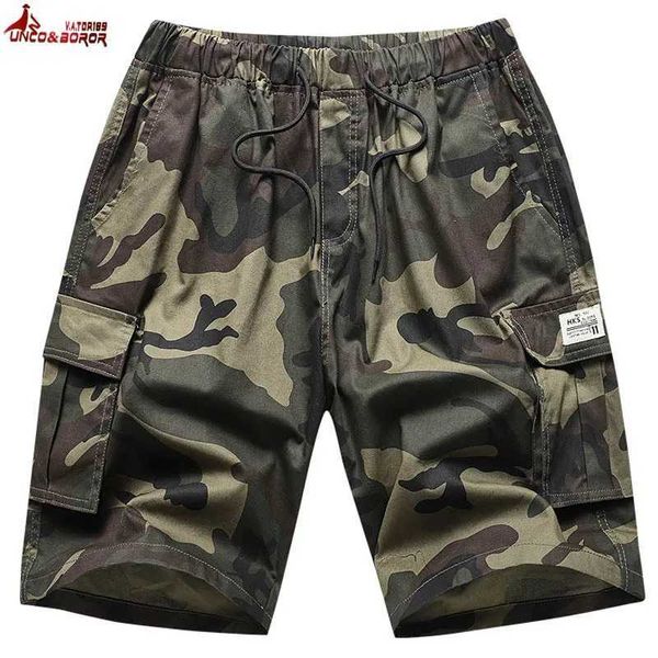 Shorts pour hommes Cargo Shorts hommes été coton décontracté Streetwear hommes salle de sport Jogging vêtements courts confortable Camo Camouflage pantalon 7XL 8XL 9XL J240124