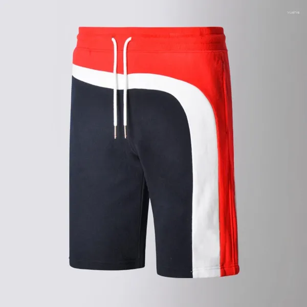 Short pour hommes décontracté affaires couleur mixte rayé Design pantalons de sport coton haute qualité respirant pantalon de basket-ball