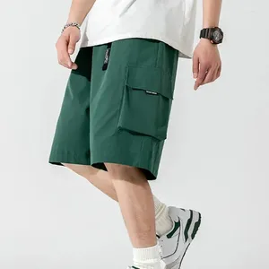 Heren shorts Casual Fashion Spring Summer Buckle Belt Belt Work Japanese Trendy Loose Five Part Pants