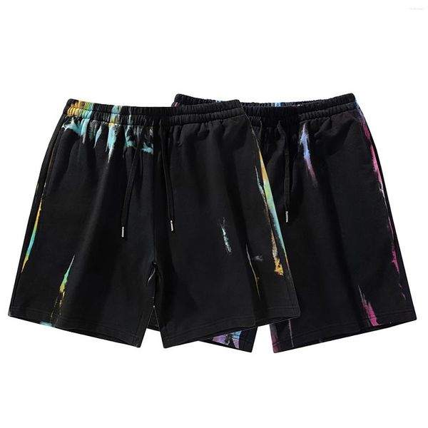 Pantalones cortos para hombre Casual Jogging Algodón Tie Dye Verano Vintage Deportes al aire libre