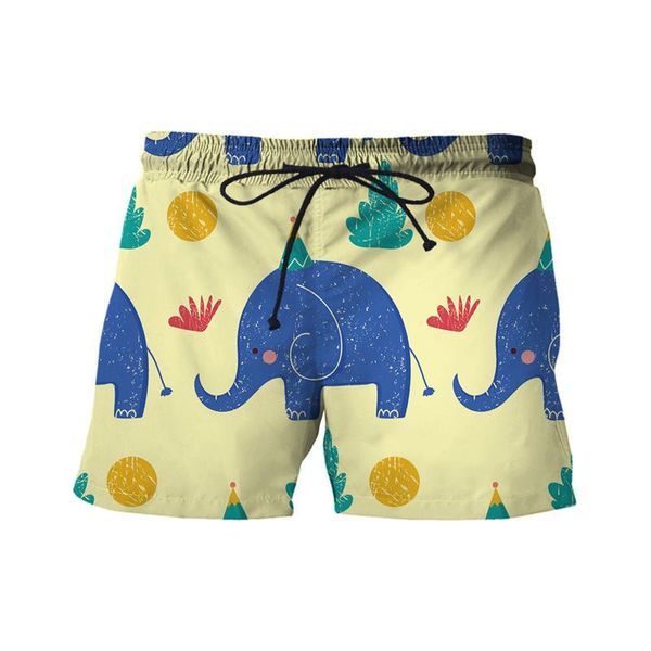 Shorts pour hommes Pantalons décontractés Summer Baby Elephant Series 3D Full Print Unisexe Séchage rapide Maillots de bain Mode Sports de rue