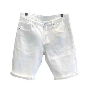 Pantalones cortos para hombres pantalones cortos de pantalones retro de la cremallera de verano sólido longitud de mezclilla shortsl2405