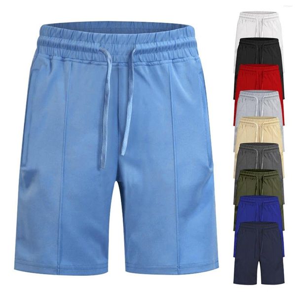 Shorts pour hommes Casual Solid Color Fashion Slim Five Pants Beach Mens Workout