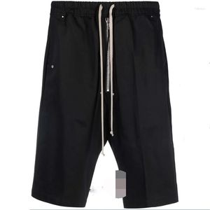 Shorts pour hommes Pantalons de sport décontractés Plage Été Noir Taille élastique Blanc Corde Design Slim Jambe droite