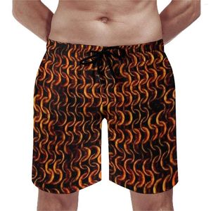 Shorts pour hommes Chaîne Imprimer Gym Été Coloré Bronze Sports Surf Board Pantalons courts Hommes Séchage rapide Modèle décontracté Grande taille Troncs de plage