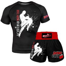 Shorts pour hommes Entraînement de fitness pour enfants Sanda Short de boxe pour hommes MMA BJJ Short Muay Thai Short de combat à manches courtes T-shirt de sport 230712