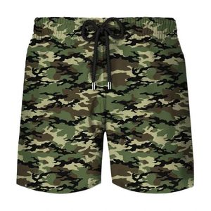 Shorts masculins Camouflage militaire classique 3D Shorts imprimés à la mode Runnks Camouflage militaire Mens Bourse Shorts Veterans décontractés shorts de gymnase J240426