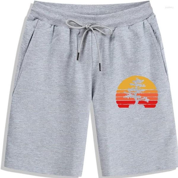 Männer Shorts Klassische Retro Sonne Minimalistischen Bonsai Baum Design Grafik Swea Männlich S Langarm Vater Tag Kleidung