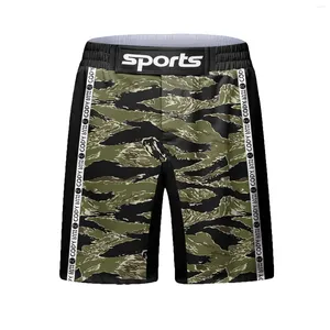 Pantalones cortos para hombres Cody Lundin Deportes para Mma Muay Thai Pantalones Diseño personalizado Impresión Camuflaje Entrenamiento físico BJJ Green