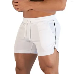 Shorts pour hommes couleur orthèse solide séchage rapide sport plage pantalon multicolore athlétique maille hommes
