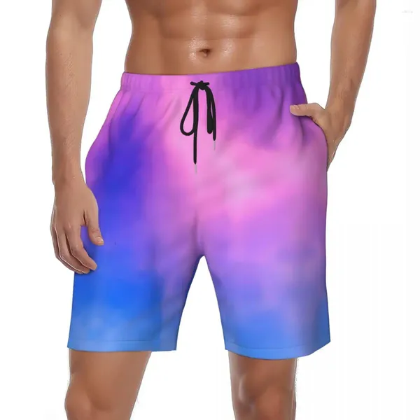 Short masculin colored carburant de la mode de mode d'été 3D sports de sport surf pantalons courts mâles séchage rapides amusant