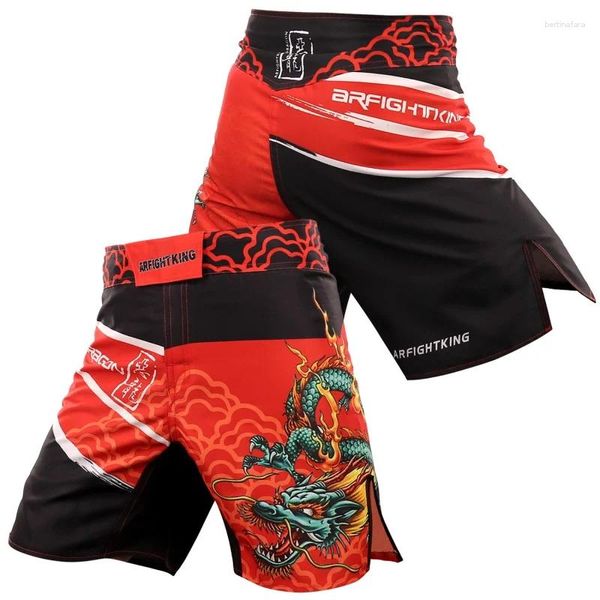 Pantalones cortos para hombres Combate integral MMA Jiujitsu Secado rápido Entrenamiento resistente al desgaste Sanda Elástico Muay Thai Ejercicio Fitness Pantalones