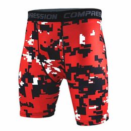 Shorts pour hommes Compression Hommes 3D Imprimer Camouflage Bodybuilding Collants Courts Gymnases Mâle Muscle Vivant Élastique Running239g
