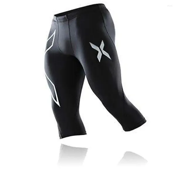 Pantalones cortos para hombres Medias de compresión corriendo Leggings Fitness Body Bodying Men Skinny Entrenamiento Avistable Pantalones secos rápidos