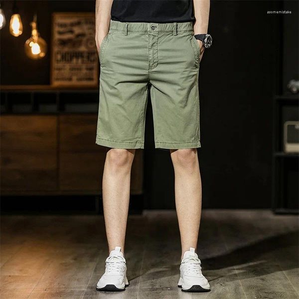 Pantalones cortos para hombres Algodón Cargo Hombres Moda Sólido Al aire libre Transpirable Militar Masculino Casual Marca Ropa 2024