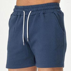Shorts pour hommes coton sport course bleu marine musculation pantalons de survêtement Fitness pantalons courts coréen survêtement gymnase entraînement masculin