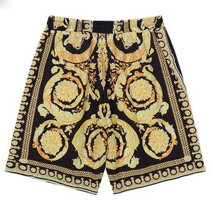 Shorts pour hommes Court Baroque Print Casual Beach Holiday Shorts pour hommes Shorts hawaïens Streetwear Noir Or Streetwear Hommes Bermudas Masculino 230615
