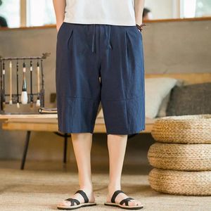 Herenshorts Bijgesneden broek Ademend Losvallend Wasbaar Effen kleur Met zak Beschermend heren zomerstrand