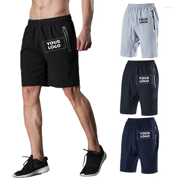 Shorts pour hommes Logo personnalisé Hommes Casual Courir Taille élastique Gym Sports Randonnée Pantalon court à séchage rapide Mince Solide Pantalon de survêtement en vrac 2024