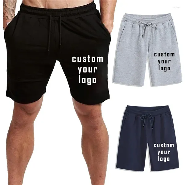 Shorts pour hommes Logo personnalisé Hommes Mode d'été Casual Confortable Fitness Bodybuilding Respirant Courir DIY Mâle Pantalon Court