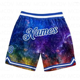 Short Homme Personnalisé Royal-White 3D Authentic Basketball All Over Imprimé Plage Séchage Rapide