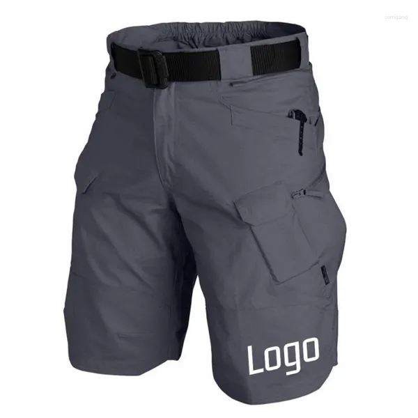 Pantalones cortos para hombre, pantalones militares de verano personalizados, deportes al aire libre, senderismo, impermeables, resistentes al desgaste, multibolsillos