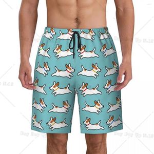 Short de bain pour hommes, mignon Jack Russell Terrier, chien de course, maillot de bain à séchage rapide, costumes de maillot de bain imprimés personnalisés