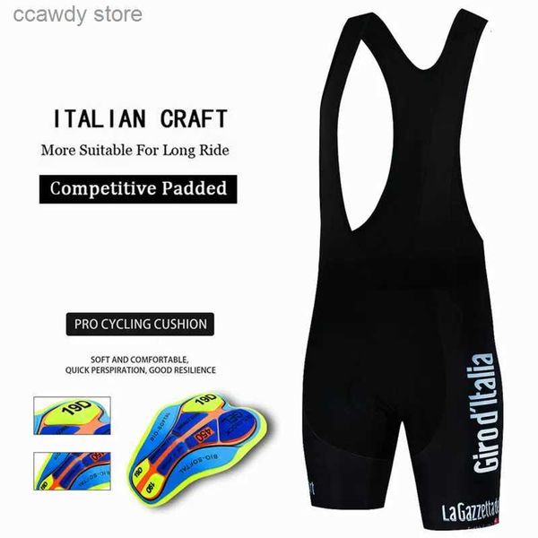 Pantalones cortos para hombres Ciclismo Bib 2023 Nueva bicicleta Medias Triatlón 19D Gel Acolchado Pro Lycra Bicicleta Transpirable Hombre Ciclismo de montaña ShortsH24122