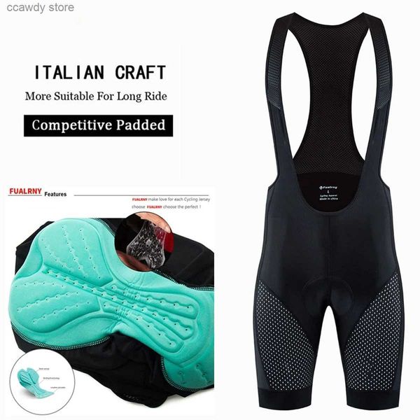 Pantalones cortos para hombres Ciclismo Bib Fualrny Baberos Bicicleta de montaña Gel transpirable Medias acolchadas Triatlón Pro Licra Bicicleta Debajo WearH24122