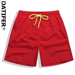 Short masculin datifer marque d'été shorts masculins de mode nylon en nylon solide en maillage traje de bao cordon de maillot de bain mâle de surf shortsl2405
