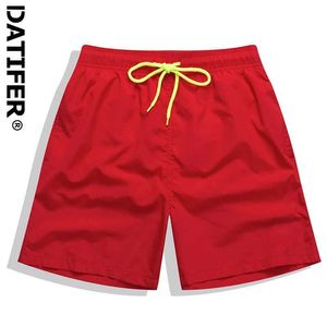 Heren shorts datifer merk zomer heren shorts mode nylon solide mesh liner traje de bao trekkoord voor zwempakken mannelijke surfsporten shortsl2405