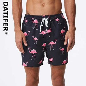 Heren shorts Datifer zomer nieuwe aankomst 2024 heren shorts polyester gym ademende gaas voering elastische taille zijkant Pocket Traje de Bao Beachl2405