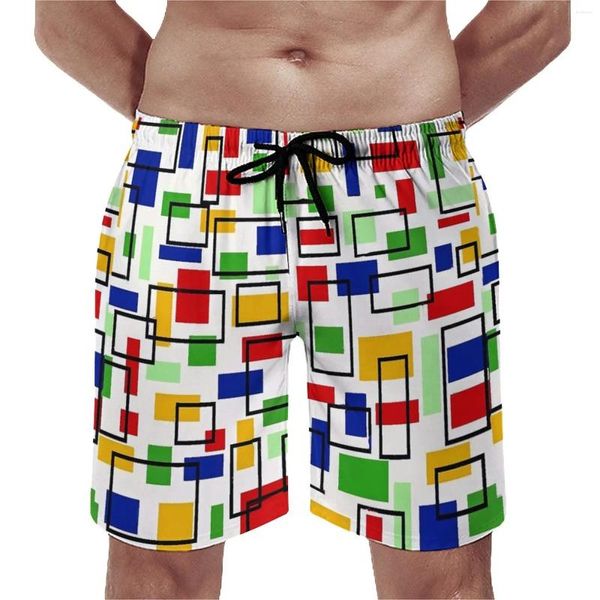 Short masculin de stijl gym d'été de conception de bloc moderne plage décontractée pantalon court de sport masculin